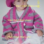 bebekler için örgü atkı görünümlü hırka anlatım