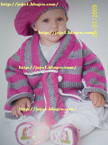 bebekler için örgü atkı görünümlü hırka anlatım