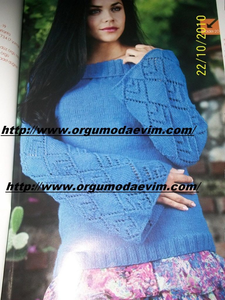 örgü kolu ajurlu bluz anlatımı