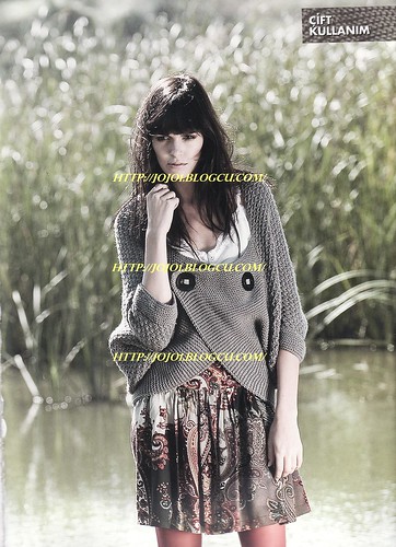 örgü modasından çift kullanılan hırka anlatımı