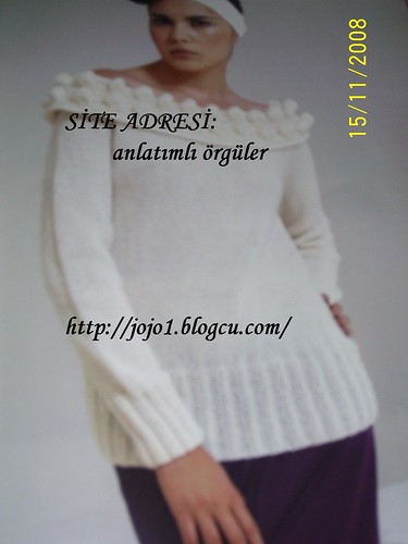 örgü kayık yaka bluz anlatımı