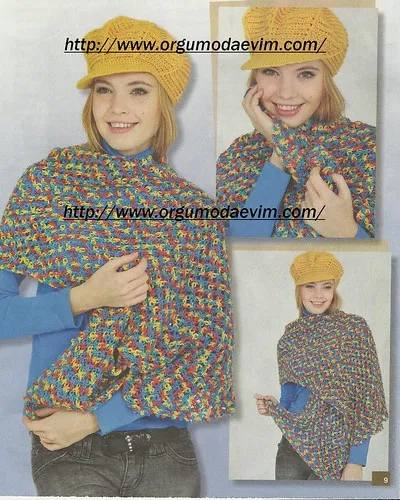 tığ işi şapka ve şal anlatımı