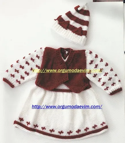 örgü bebek yelek ve şapka anlatımı