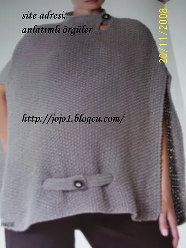 örgü hamile pelerin anlatım