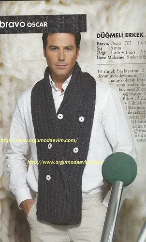 örgü erkek atkı anlatımı