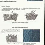 örgü baklava desen anlatımı