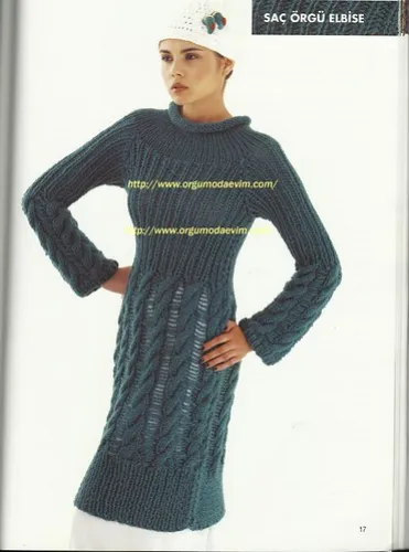 SAÇ ÖRGÜLÜ ELBİSE ANLATIMI