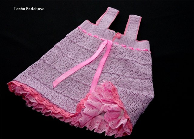 ığ işi bebek elbise ve şeması