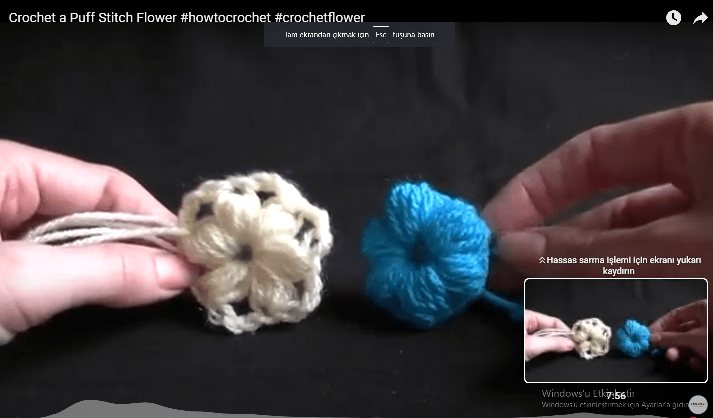 Fıstık çiçeklerden örülmüş çanta ve videolu anlatım