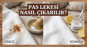 kumaş üzerindeki pas lekesini doğal yöntemle çıkarma.