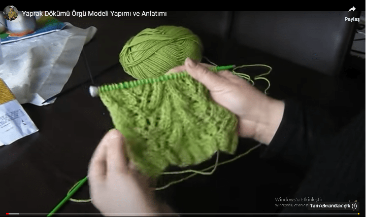 Yaprak Dökümü Örgü Modeli Yapımı