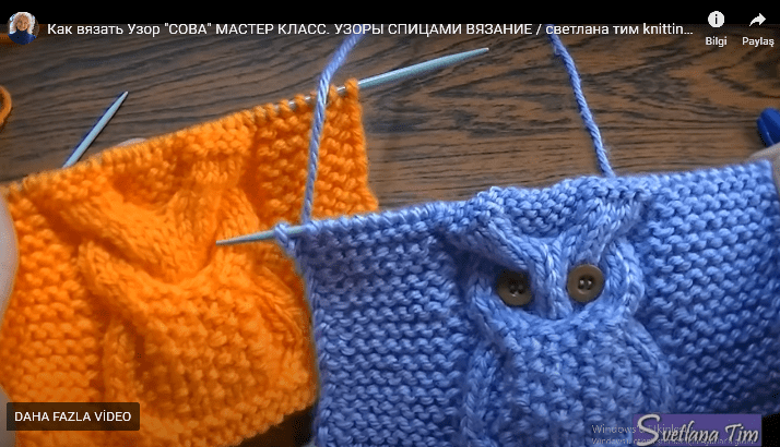 ÖRGÜ BAYKUŞ DESENİ NASIL YAPILIR