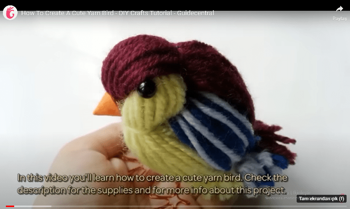 ÖRGÜ İPİNDEN KUŞ YAPILIŞI VİDEOLU ANLATIM