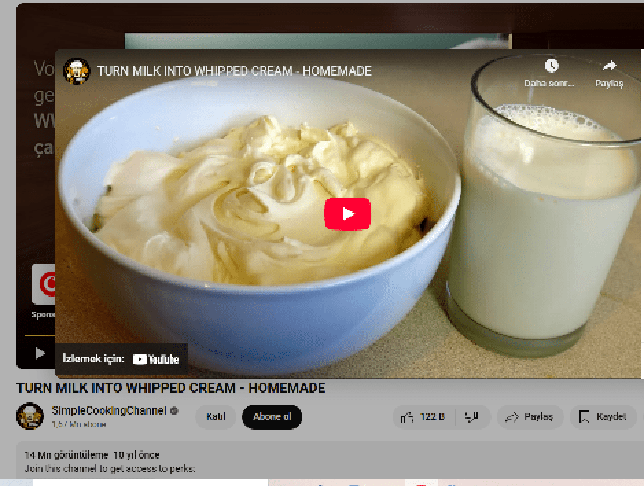 KREM ŞANTİ NASIL YAPILIR VİDEOLU ANLATIM