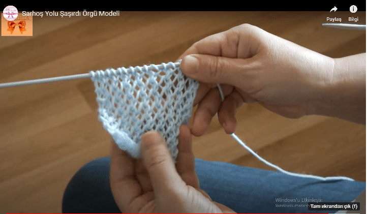 SARHOŞ YOLU ŞAŞIRDI ÖRGÜ VİDEOSU