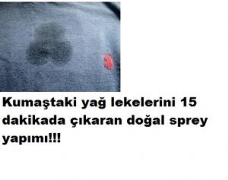 YAĞ LEKESİ ÇIKARAN SÜPER KARIŞIM TARİFİ