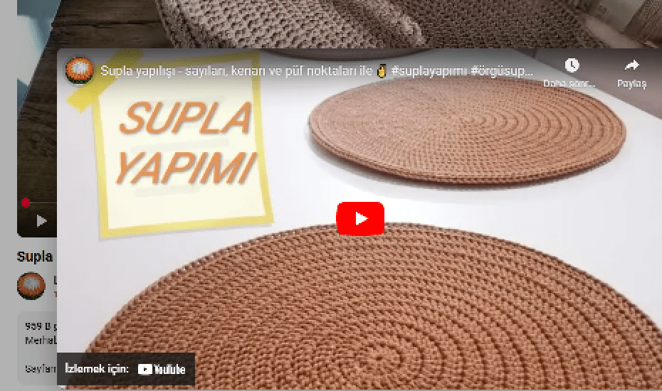 ÖRGÜ SUPLA ANLATIMI VİDEOLU