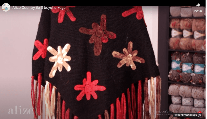 ÖRGÜ ÜZERİNE KEÇE ÇALIŞMASI YAPILIŞI