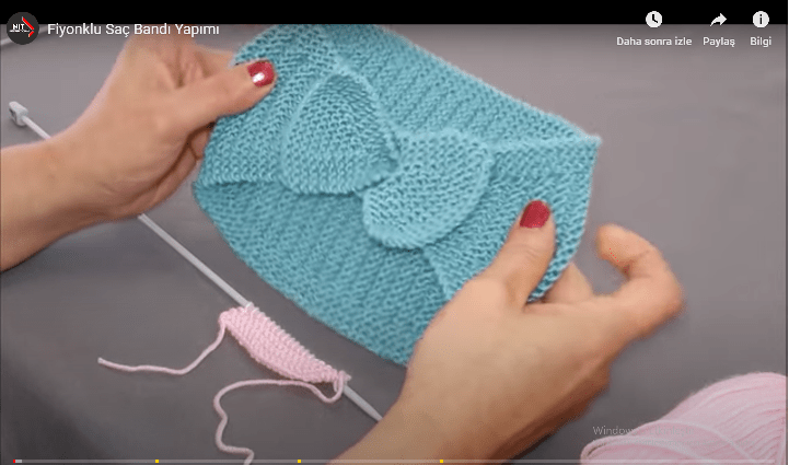 Fiyonklu saç bandı yapılışı