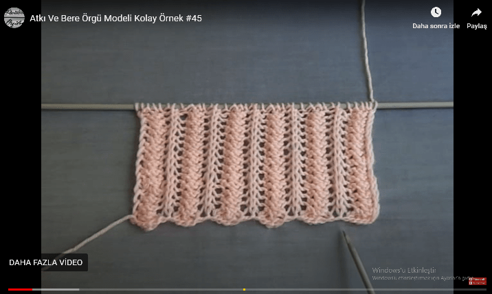 ÖRGÜ ATKI VE BERE İÇİN MODEL ANLATIMI