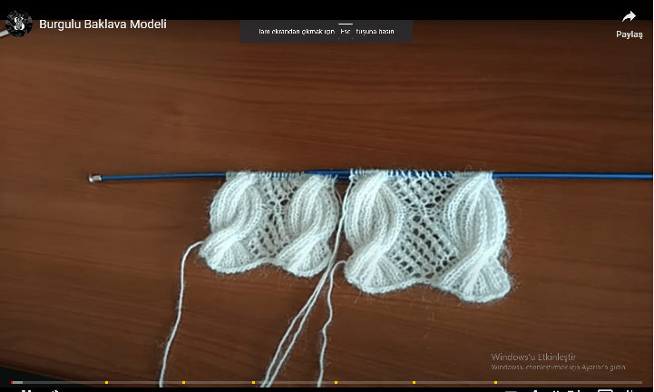 BURGULU BAKLAVA DESENİ NASIL YAPILIR