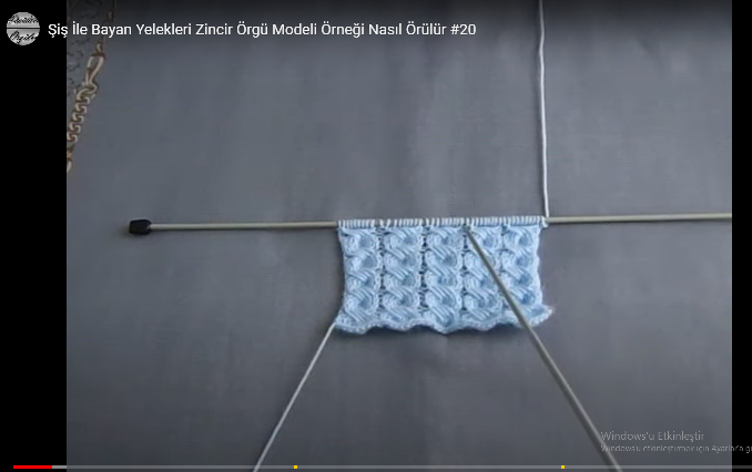 ZİNCİR ÖRGÜ DESENİ YAPILIŞI VİDEOLU
