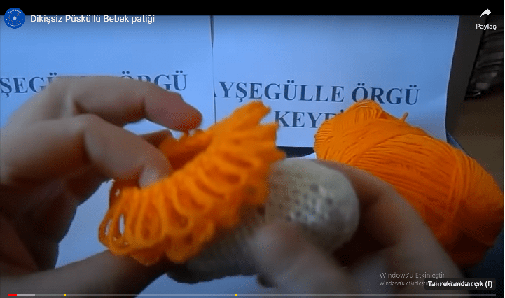 DİKİŞSİZ BEBEK PATİK ANLATIM VİDEOLU