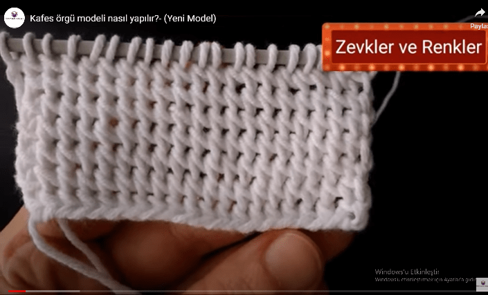 Kafes örgü anlatımı Türkçe videolu
