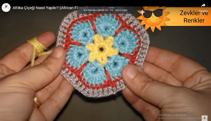 Afrika Çiçeği Motif Yapılışı
