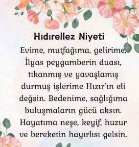 HIDIRELLEZDE OKUNACAK DUALAR NELERDİR