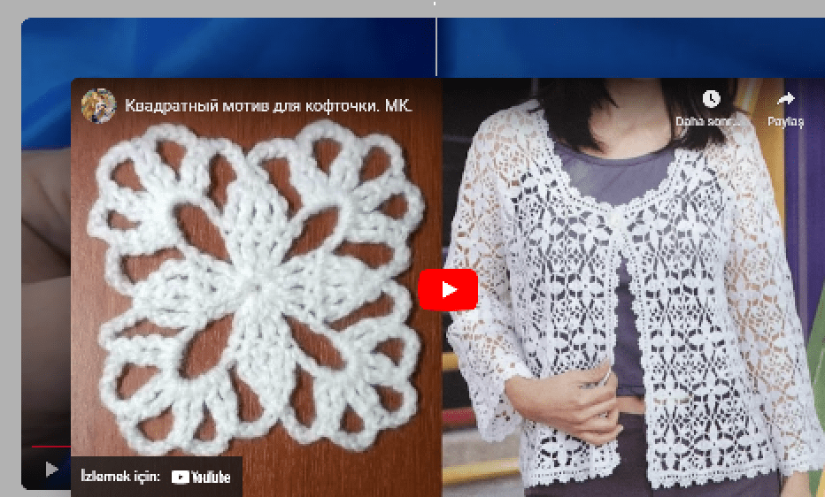 Motifli Tığ İşi Hırka Yapım Aşamaları