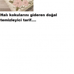 HALI KOKULARINI GİDEREN DOĞAL TEMİZLEYİCİ TARİF