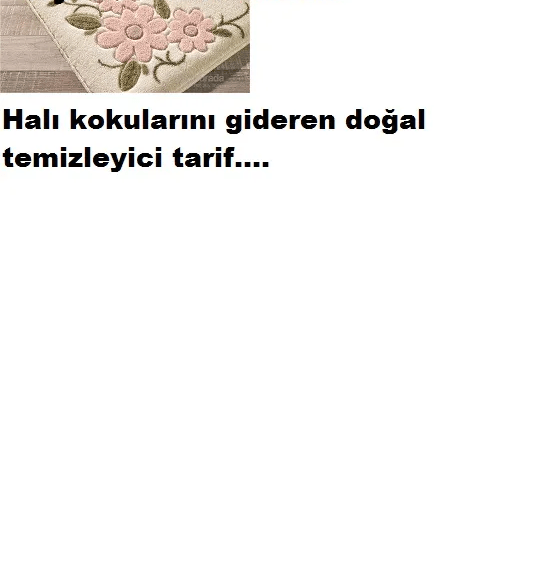 HALI KOKULARINI GİDEREN DOĞAL TEMİZLEYİCİ TARİF