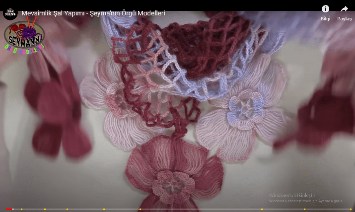 mevsimlik örgü şal anlatım videosu