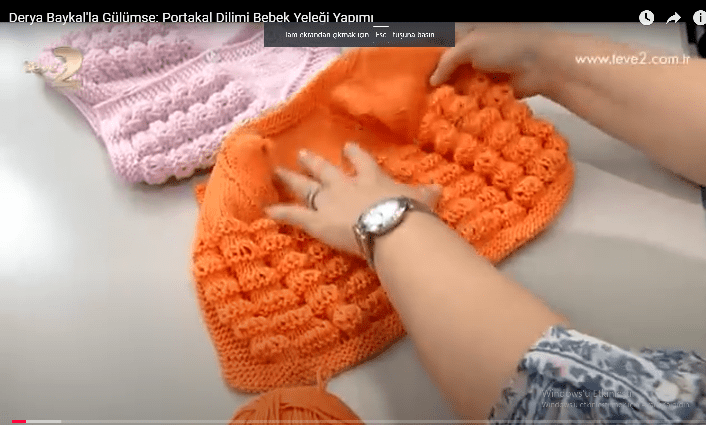 PORTAKAL DİLİMİ BEBEK YELEĞİ NASIL YAPILIR