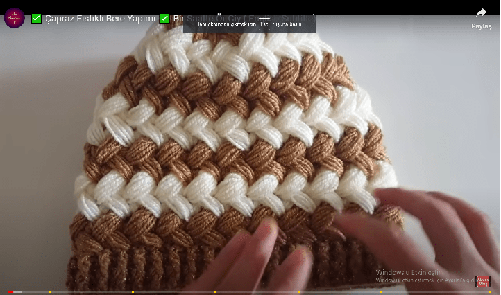 Çapraz fıstık örgüden bere yapılışı