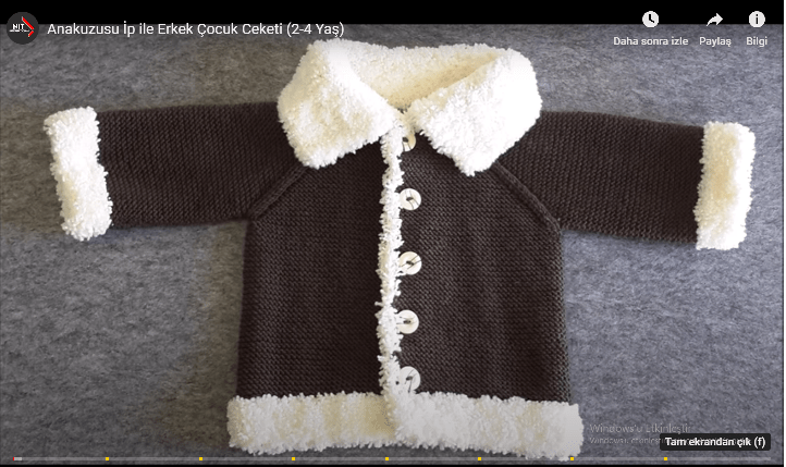 YAKASI KÜRKLÜ BEBEK HIRKA YAPILIŞI