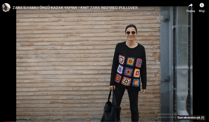 ZARA MODEL KAZAK YAPILIŞI