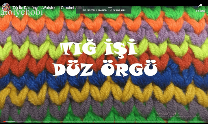 TIĞ İLE DÜZ ÖRGÜ NASIL YAPILIR