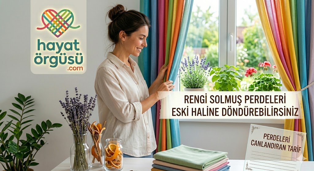 Hayat Örgüsü rengi solmuş perdeleri eski haline döndüren doğal yöntem ve tarif görseli