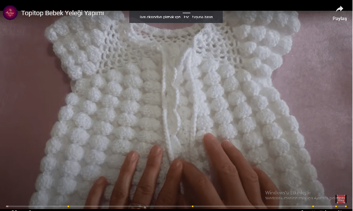 TOP TOP MODEL BEBEK YELEĞİ YAPILIŞI
