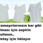 Bembeyaz çamaşırlar için aspirin