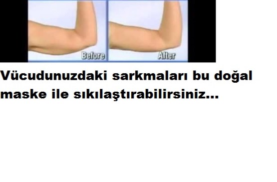 Vücuttaki sarkmalara bu maske ile son verin