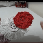 Uzatmalı tığ işi çiçek yapılışı