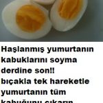Kaşıkla haşlanmış yumurtanın kabuğunu tek hamlede çıkarma