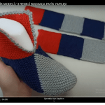 3 Renkli bulmaca patik yapılışı