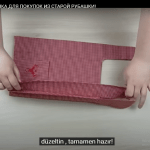 Gömlekten alış veriş çantası yapılışı