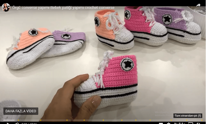 Converse bebek patik nasıl yapılır
