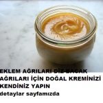 AĞRI İÇİN DOĞAL KREM TARİFİ