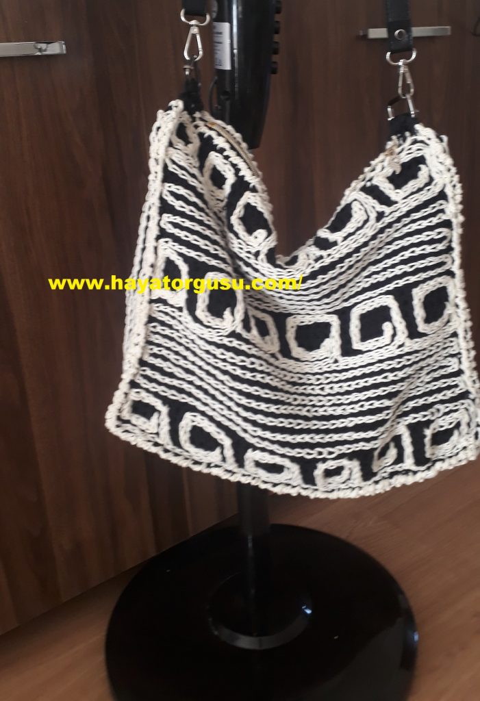 Tığ ile zincir işi örgü çanta nasıl yapılır